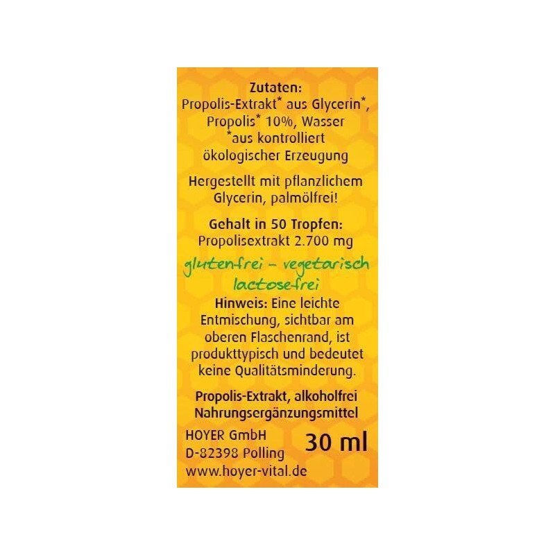 Propolis Extract, Alcohol-free Organic
