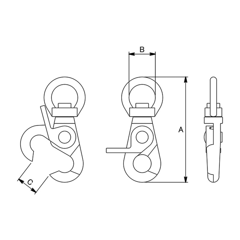 DAIDOHANT 10104140 Trigger Snap (Copper Bronze) [46mm] (A) 46x(B) 11x(C)