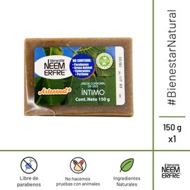 bienestar NEEM ERFRE Jabon Intimo o piel muy sensible Corporal de Hoja de Neem- Artesanal Vegano Natural Tea TREE Aceite Oliva- Sin Parabenos Petrolatos Grasa Animal (Individual)