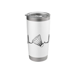 Badminton Shuttlecock court game sport Heartbeat BADMINTON Stainless Steel Insulated Tumbler