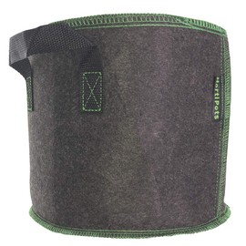 HORTIPOTS Fabric Pots 3 Gallon Non So Floppy Air Pruning Smart Grow Bags Black Gray (Pack of 10)