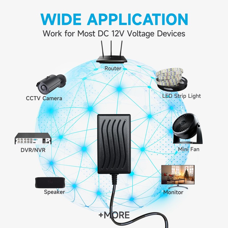 UL Listed AC 100-240V to DC 12V 2A/2000mA Power Supply