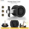 EHOMEWARE 1 Pack Matte Black Pocket Door Lock, Bed/Bath Privacy