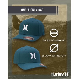 Hurley Mens Baseball Cap - Flexfit Fitted Baseball Caps for Men (Sizes: S-XL), Size Large-X-Large, Treeline