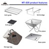 Campingmoon BBQ Grill Fire Pit Foldable Stainless Steel - Medium