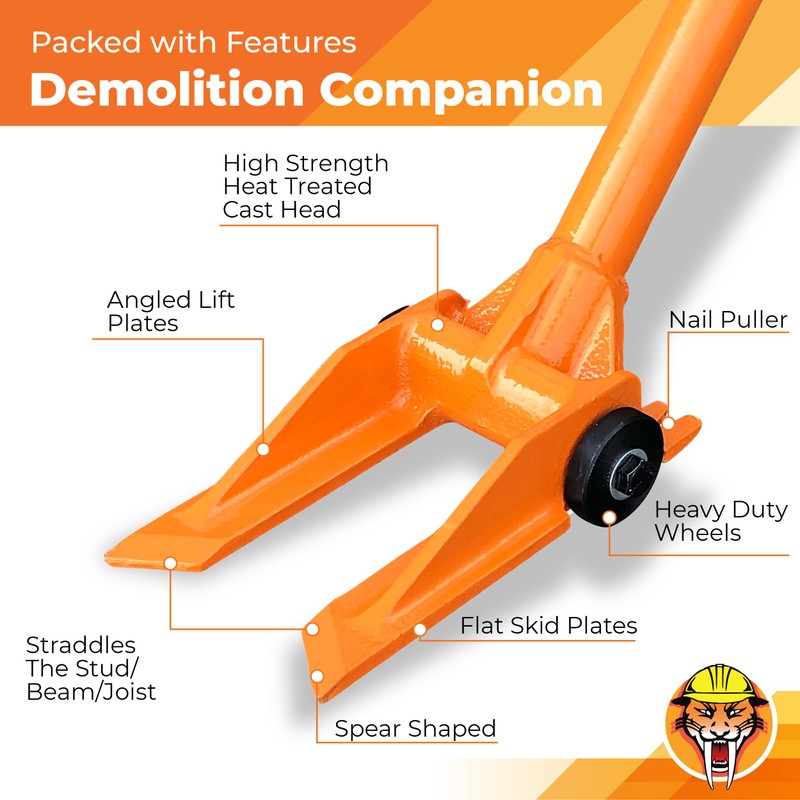 Gutster 60” Demolition Pry Bar & Crowbar – Round Handle