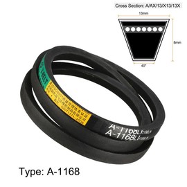 TA-VIGOR A-1168 V-Belt Drive Belt 1168mm Inner Girth 13mm Width 8mm Thickness, Neoprene Rubber A-Section Power Transmission Belts for Lawn Mower Industrial Equipment