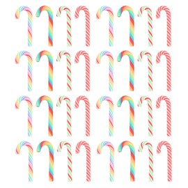 KESYOO 40Pcs Mini Candy Canes for Crafts Candy Cane Shape Polymer Clay Charm Polymer Clay Pendant Charms Xmas Candy Cane Beads Candy Cane Charms for Phone Bag Decor