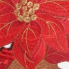 Christmas Winter Poinsettie Poinsettie Embroidery Polyester Tablecloth Approx. 85 x