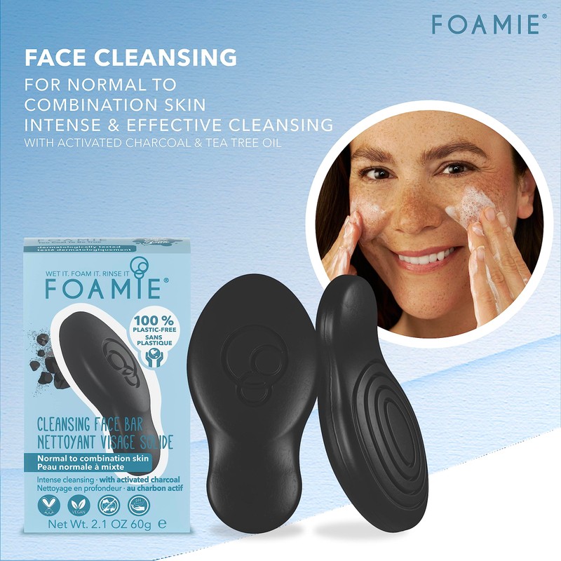 Foamie Cleansing Face Bar Too Coal To Be True -