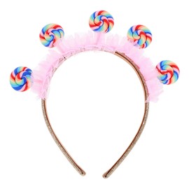 NOLITOY Lollipop Headband, Candy Hair Ribbons Cartoon Hair Band Princess Hair Accessories Party Carnival Costume Headwear for Girls Women