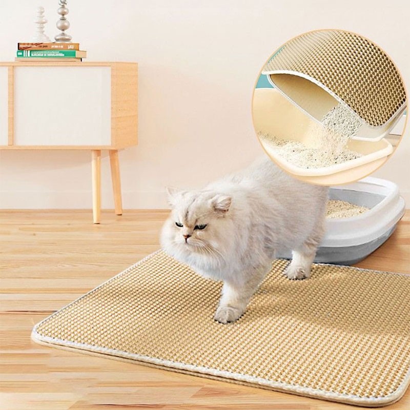 Cat Litter Mat – Pet Cat Litter Mat Waterproof Double,