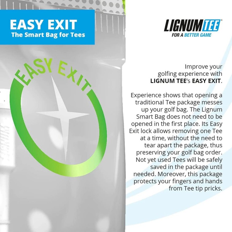 LIGNUM Tee - Classic Golf Tees - White 53mm -