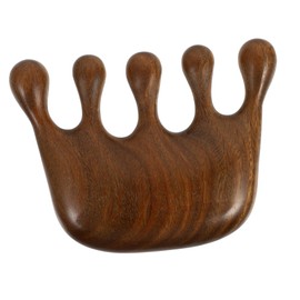 Vaguelly Natural Wood Wide Tooth Comb Static Sandalwood Scalp Massager for Care Portable Lightweight Design for Home and Travel Use
