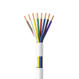 Cables Direct Online 500ft Stranded 18/8 Alarm CCA Cable for Low Voltage LED, Burglar System, Fire Detector, Security Station, Door Bell, 18AWG 8 Conductors Wire