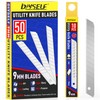 DIYSELF 50Pcs 9mm Utility Knife Replacement Blades, Snap Off Blades