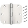 HOSOM 48 Pack Brushed Nickel Door Hinges 3.5 Inch with