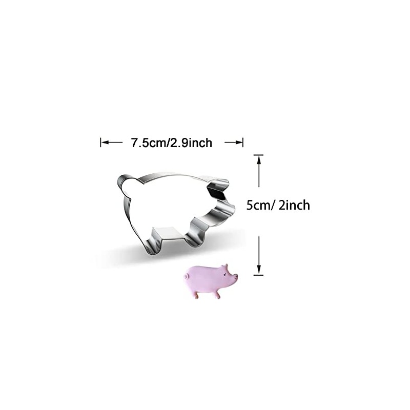 WJSYSHOP Pig Hog Swine Shape Cookie Cutter