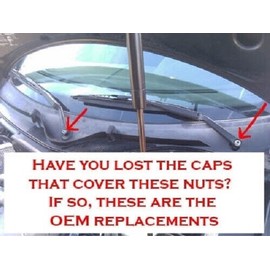 Mercedes OEM Mercedes SLK320 Windshield Wiper Arm Nut Caps Covers Pair Plug SLK230 SLK32