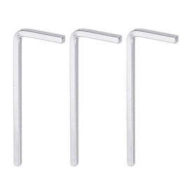 QUARKZMAN Pack of 3 L-shaped square head wrenches, 3 mm, CR-V L-key, 4-point metric bolt wrench, repair tool for basic DIY projects and general applications