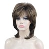 Aimole Soft Shaggy Layered Wig Medium Length Synthetic Hair Women