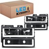 LEDKINGDOMUS Headlight Assembly with LED DRL, DOT-certified, Compatible with 1990-2000