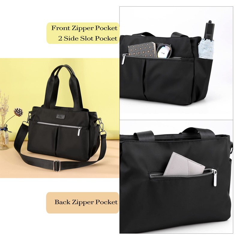 DOURR Hobo Bolso bandolera de para mujer, con múltiples compartimentos,