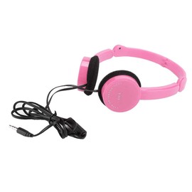 Foldable Wired Over Ear Headphones,Stereo Children Music Headphone with Microphone,Supporting for Skype Calls,for TV Cell Phone Laptop PC(Pink)