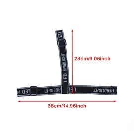 RecDec 4 Pack Headlamp Strap Replacement Headband Head Lamp Elastic Head Band Belt for LED Headlamps Flashlight Rechargeable Hands-Free Headlight Bike Front Light