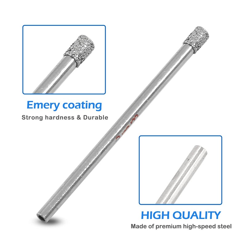 Luomorgo 12Pcs 3mm/1/8 inch Diamond Hole Saw - 1/5 inch