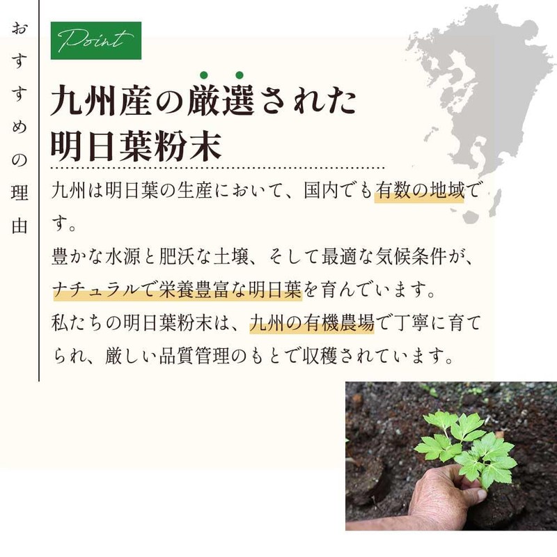 Grace of Nature 有機 明日葉 粉末 国産 九州産 オーガニック パウダー