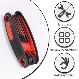 FEISIDUNWSF Bow Wrench Multifunctional Archery Wrench Foldable Allen Key for Toilet Bowl Sink Bathroom Allen