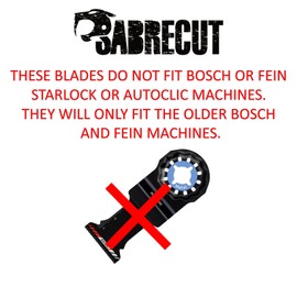 10 x SabreCut SC44B_10 44mm Bi-Metal Blades Compatible with Fein SuperCut and Festool Vecturo (Non-StarLock) Oscillating Multitool Multi Tool Accessories