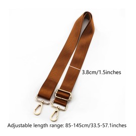 Adjustable Shoulder Strap, 57 * 1.5IN Fit Padded Shoulder Strap, Universal Non-Slip Shoulder Strap Replacement for Laptop Bag, Crossbody Bag, Water Bottles, Yoga Mats (Brown)