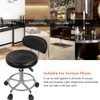 KKTONER PU Leather Modern Rolling Stool with Low Back Height