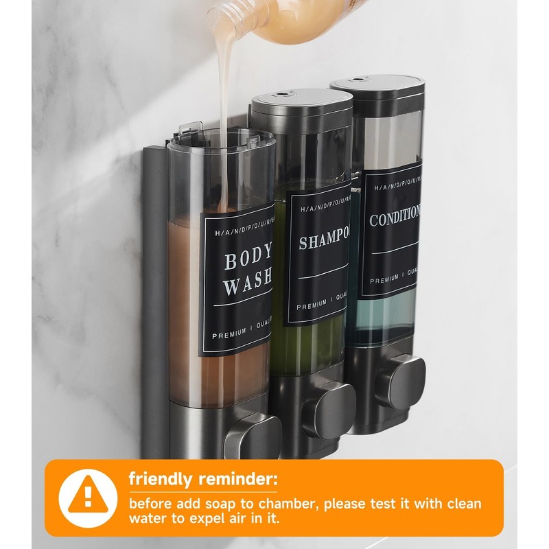 Cabo Deseado Shower Soap Dispenser Wall Mounted No Drill Shampoo