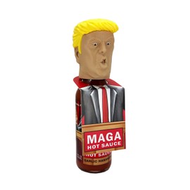 President Trump's MAGA Hot Sauce with Trump Head Topper, Garlic Habanero
