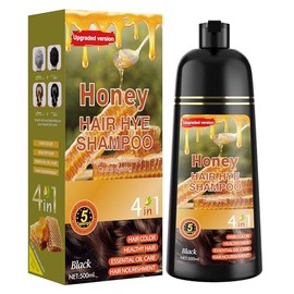 XYZCREATIVE Black Hair Dye Shampoo 3 in 1 for Women & Men 100% Gray Hair Coverage - Herbal Ingredients Natural Plant Hair Color - Hair Dye in Minutes 500ML