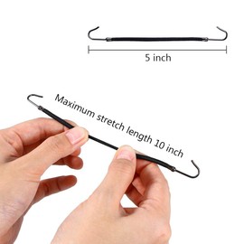 YBB 36 Pcs Ponytail Hooks Hair Clips, Hair Styling Elastic Hair Rubber Bands Braid For Thicker Hair(3 Color)