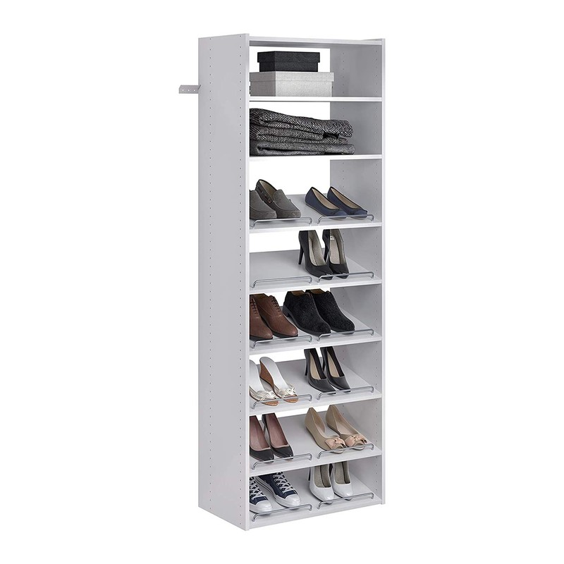 Easy Track Shoe Shelves Closet Storage, 24" - 3 Pack,