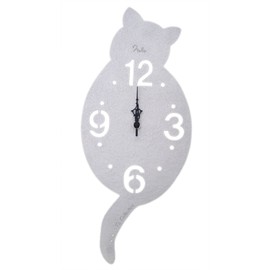 Cat Shade Clock Silver CL – 49 