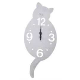 Cat Shade Clock Silver CL – 49 