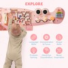 ROBOTIME Crocodile Busy Board Wall Panels for Toddlers, Pink Montessori