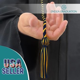 Endea Graduation Single Honor Cord Two-Color (Navy Blue/Gold)