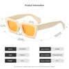 GFUIARA Trendy Square Sunglasses for Men Women Fashion Thick Rectangle