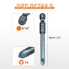 sourcing map 5pcs Y-Shaped Screwdriver Bit 1/4" Hex Shank Y5