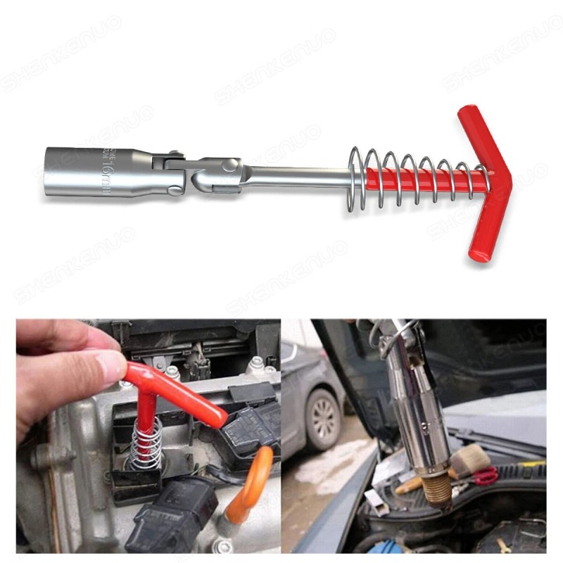 SHENKENUO 16mm Spark Plug Removal Tool 5/8" T-Bar T-Handle Spanner