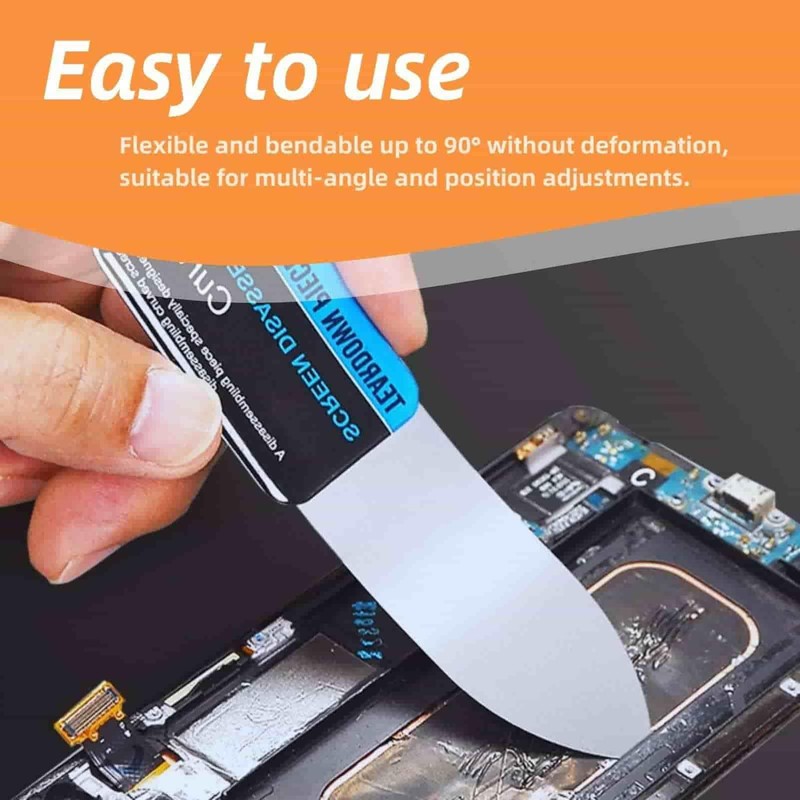 Yowfond 1 Piece Ultra Thin 0.1mm Curved Spudger Pry Blade