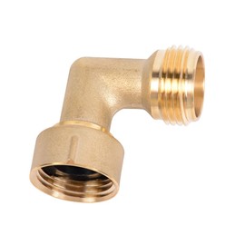 MAKERZ 276 90° Brass Hose Elbow for Standard 3/4" Garden Hose Thread
