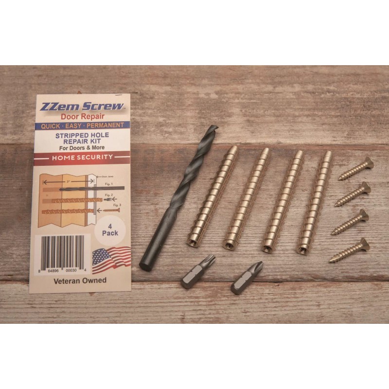 ZZem Screw 4-pk #9x3" ZZem Screw Anchor-Easy DIY Stripped Screw